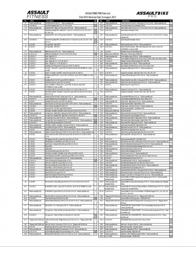 Explosionszeichnung AssaultBike Pro